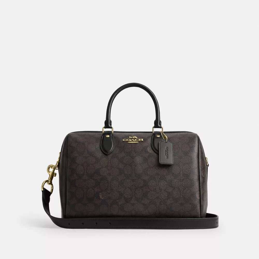Geantă mare de tip satchel Rowan din Signature Canvas