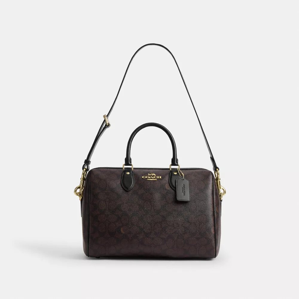 Geantă mare de tip satchel Rowan din Signature Canvas