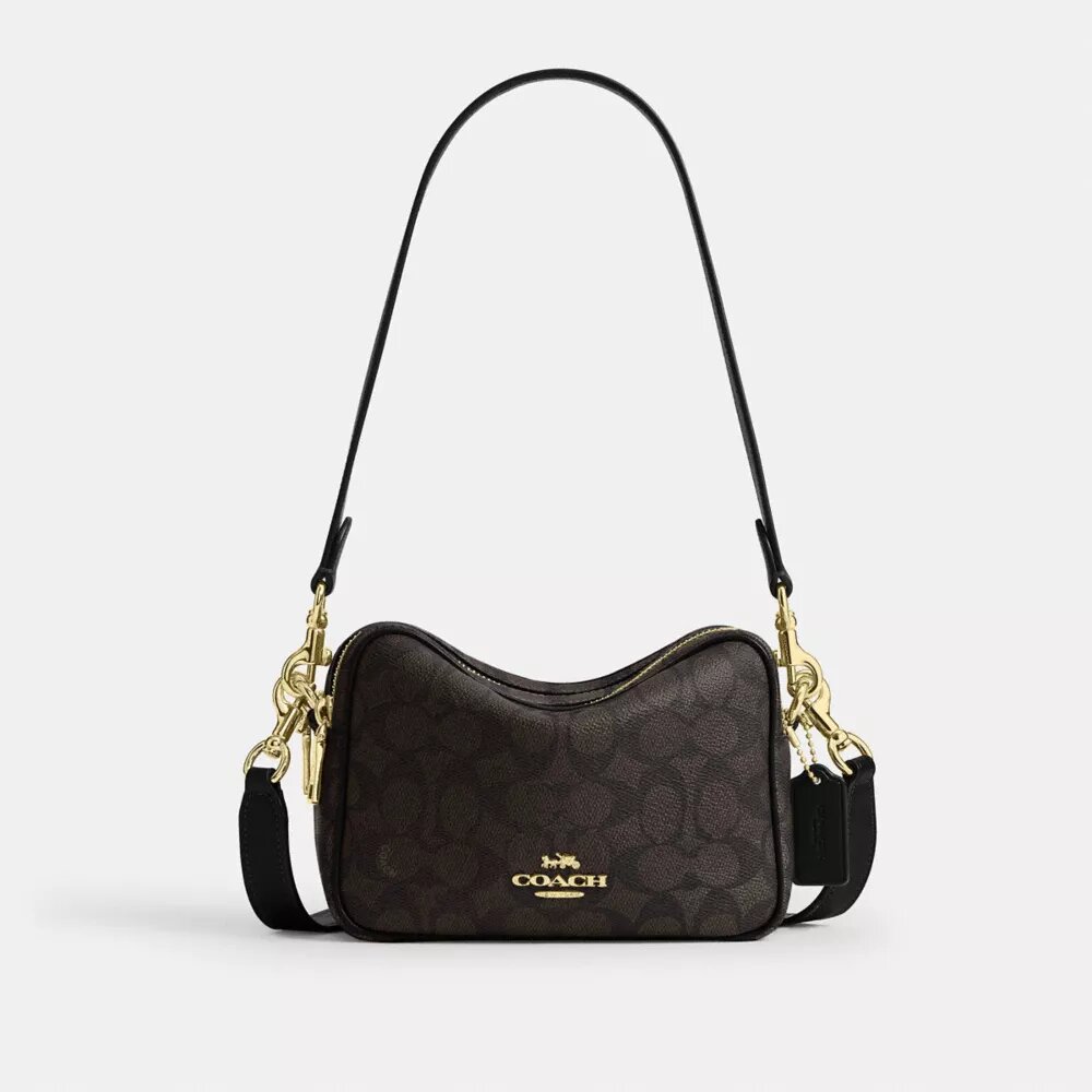 Geantă mini Carey crossbody din Signature Canvas