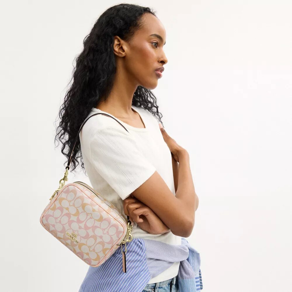 Geantă mini Carey crossbody din Signature Canvas