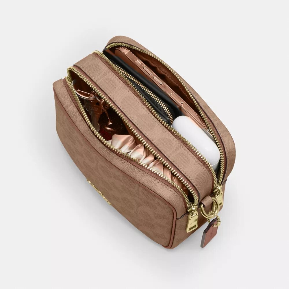 Geantă mini Carey crossbody din Signature Canvas