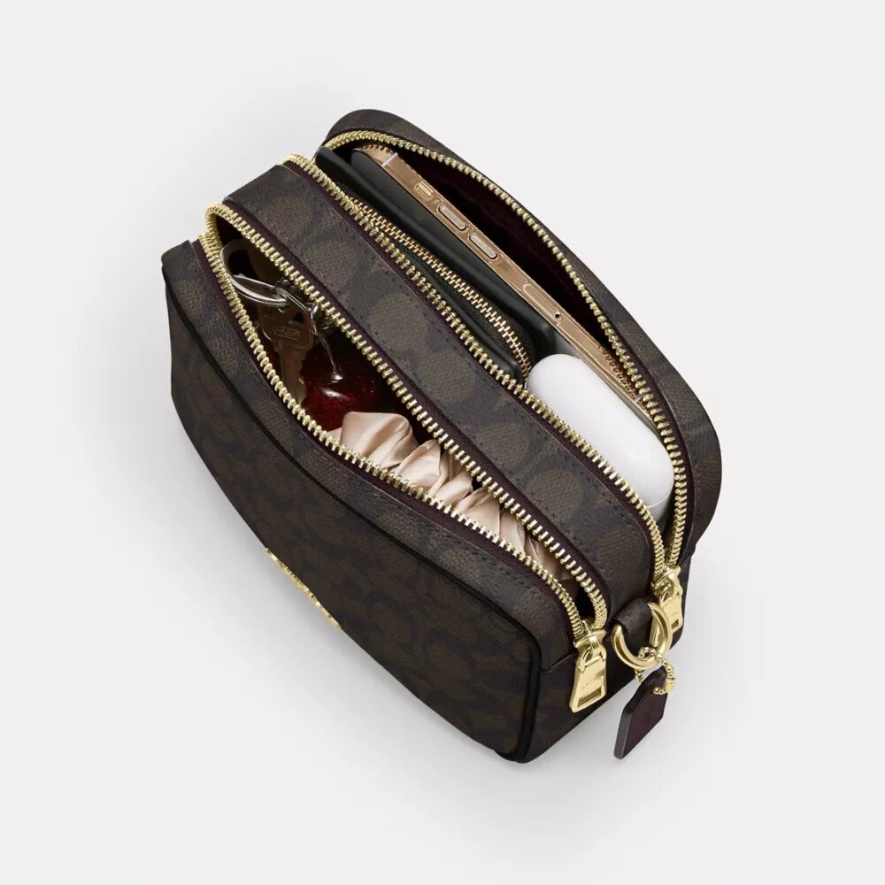 Geantă mini Carey crossbody din Signature Canvas