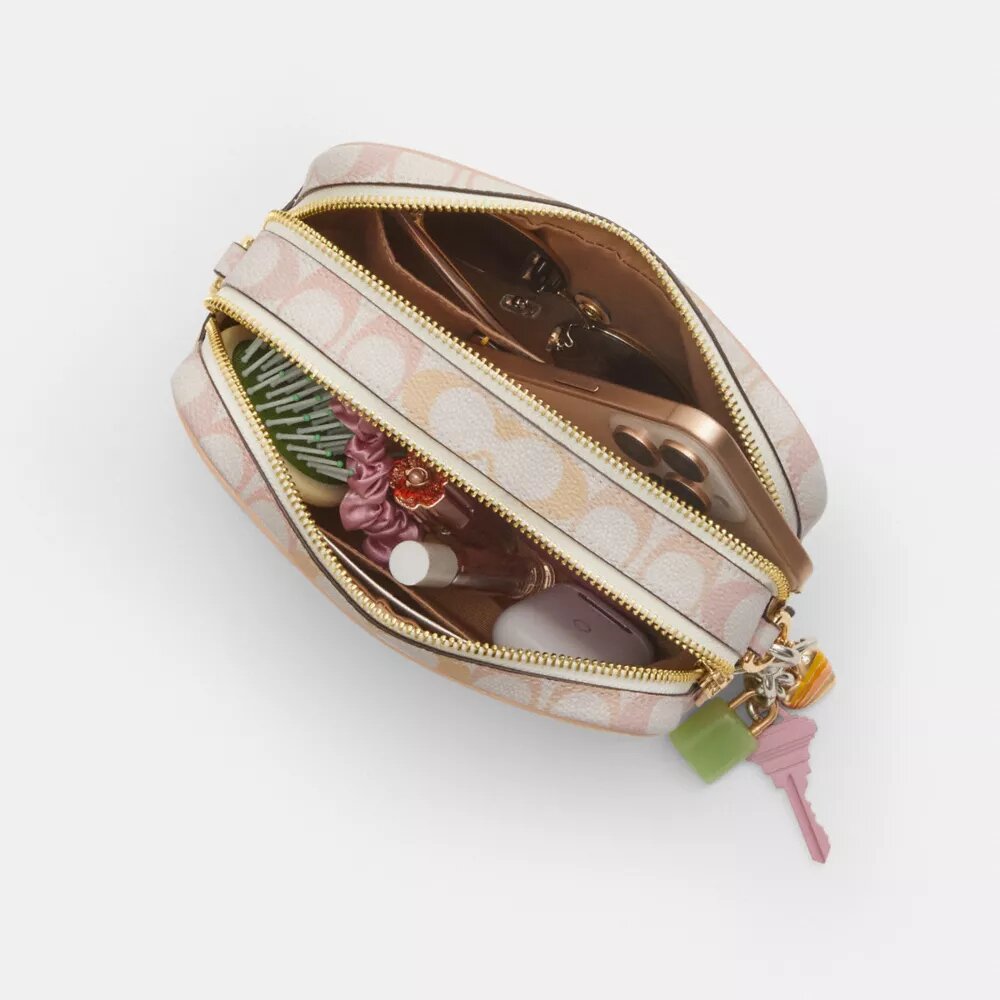 Geantă mini Carey crossbody din Signature Canvas