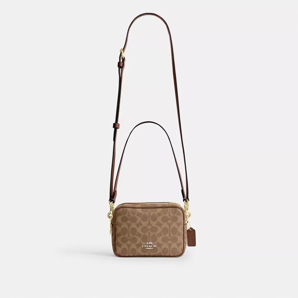 Geantă mini Carey crossbody din Signature Canvas