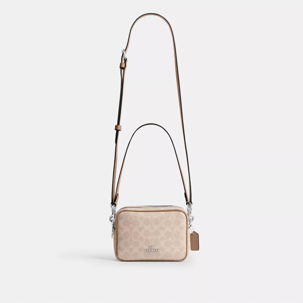 Geantă mini Carey crossbody din Signature Canvas