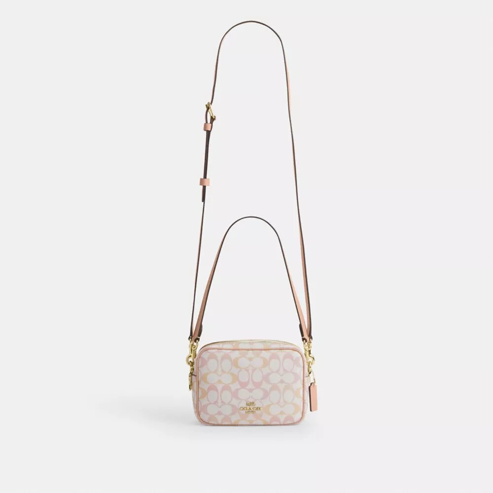 Geantă mini Carey crossbody din Signature Canvas
