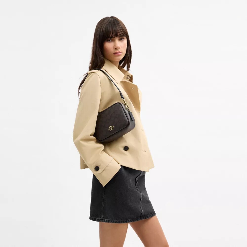 Geantă mini Carey crossbody din Signature Canvas