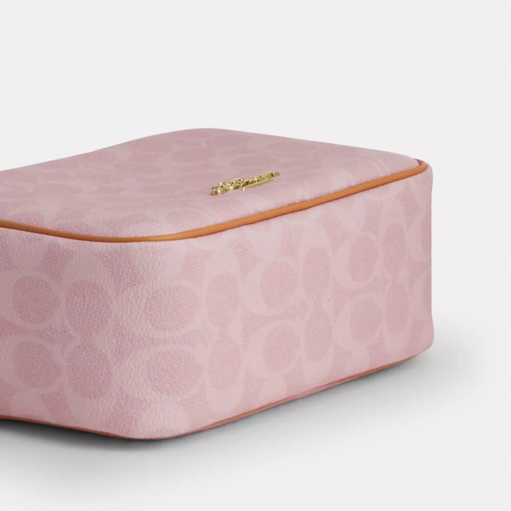 Geantă mini Carey de purtat pe umăr din Signature Canvas cu pandantive