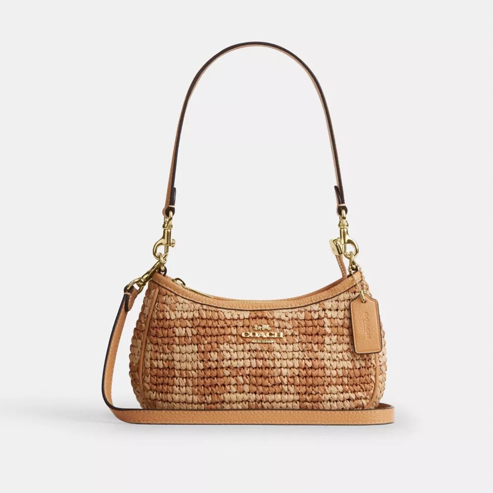 Geantă mini crossbody Teri cu imprimeu în carouri