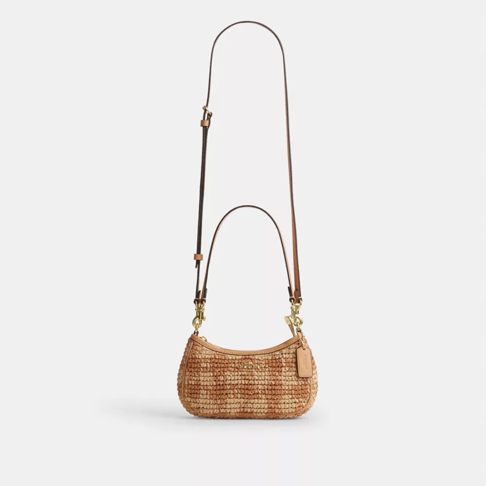 Geantă mini crossbody Teri cu imprimeu în carouri
