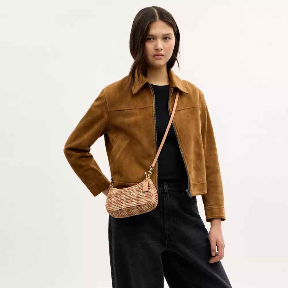 Geantă mini crossbody Teri cu imprimeu în carouri