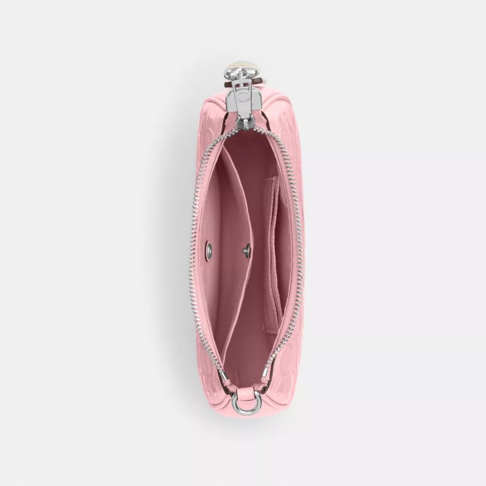 Geantă mini crossbody Teri din piele semnătură cu pandantiv în formă de inimă