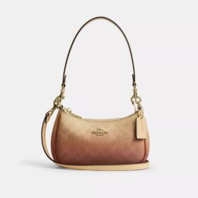 Geantă mini crossbody Teri din pânză Ombre Signature Canvas