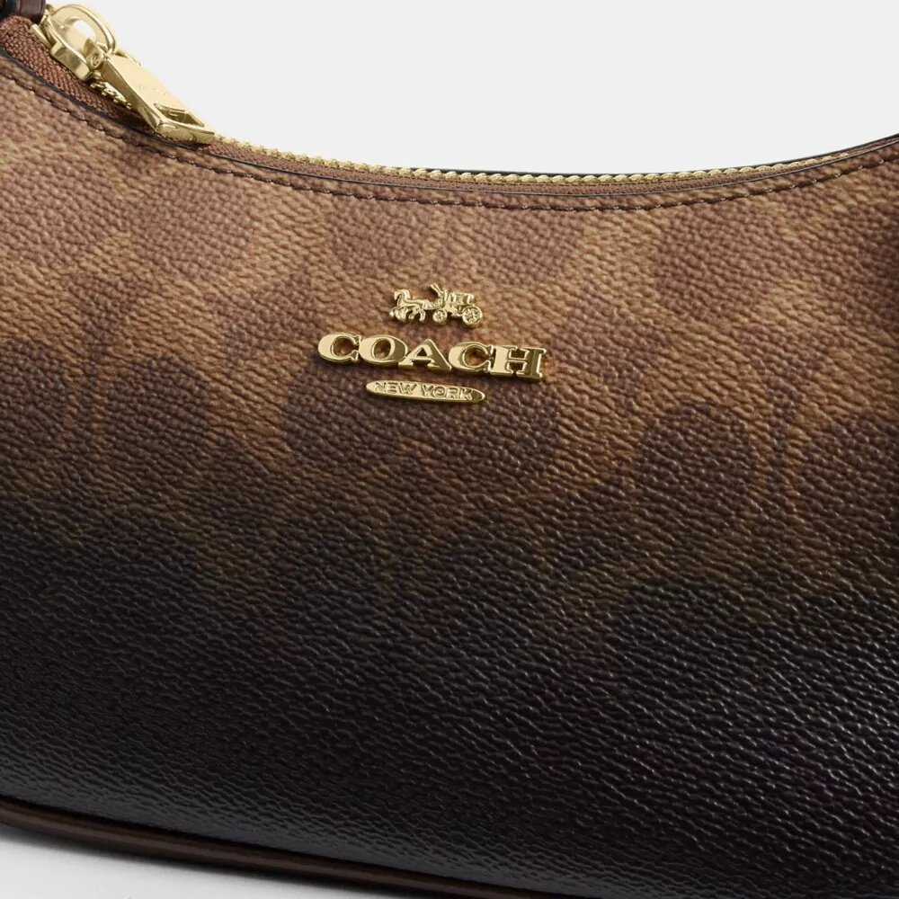 Geantă mini crossbody Teri din pânză Ombre Signature Canvas