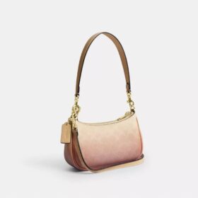 Geantă mini crossbody Teri din pânză Ombre Signature Canvas