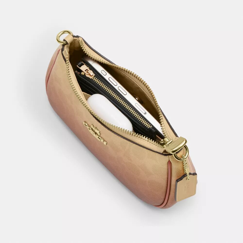 Geantă mini crossbody Teri din pânză Ombre Signature Canvas