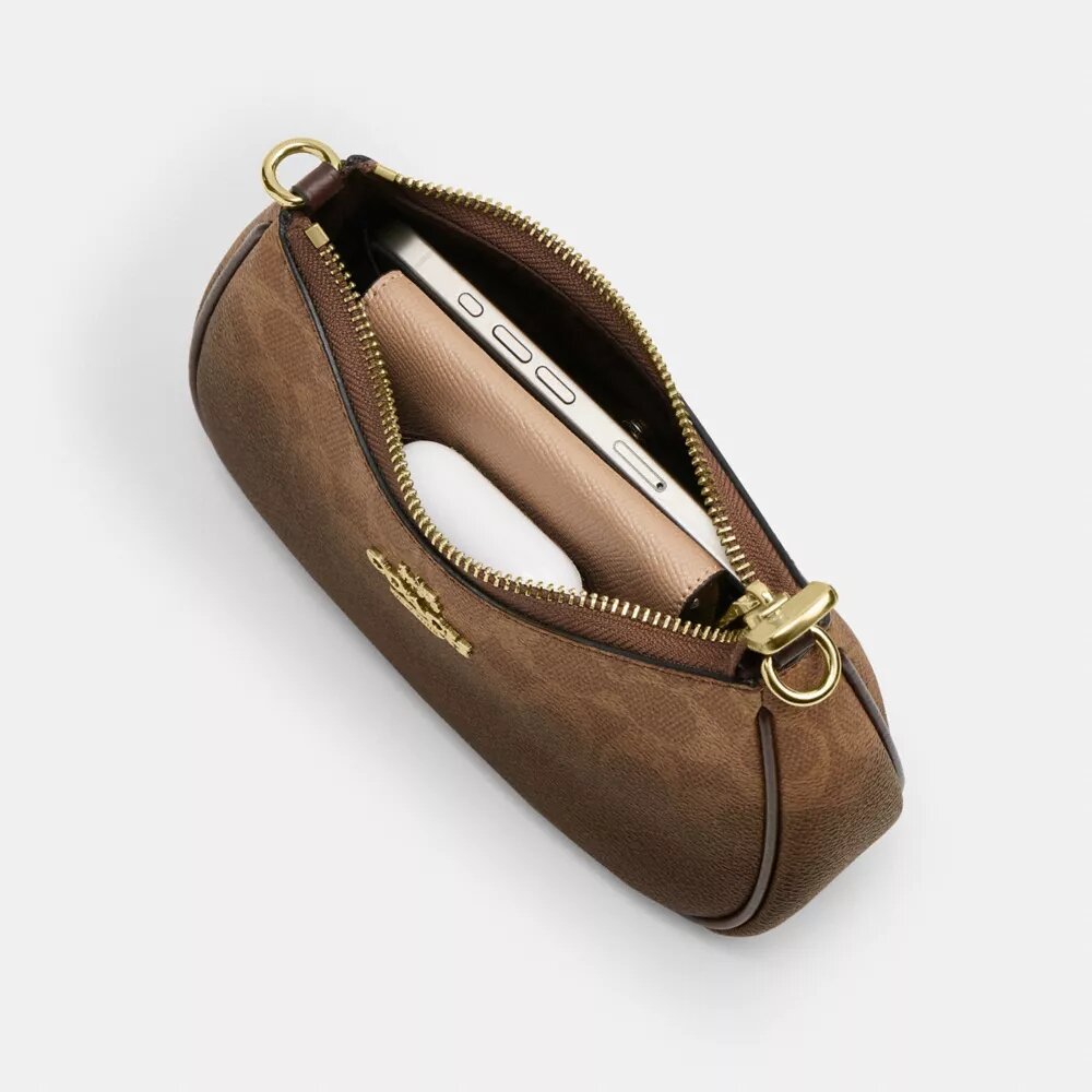 Geantă mini crossbody Teri din pânză Ombre Signature Canvas