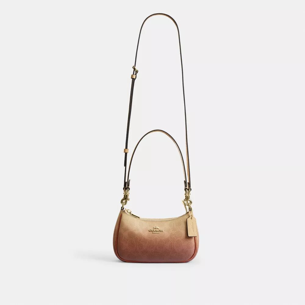 Geantă mini crossbody Teri din pânză Ombre Signature Canvas