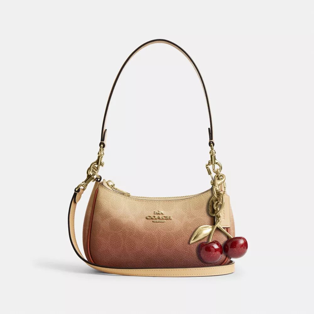 Geantă mini crossbody Teri din pânză Ombre Signature Canvas