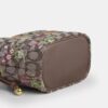 Geantă mini Faye cu șnur, din jacquard semnătura cu broderie florală