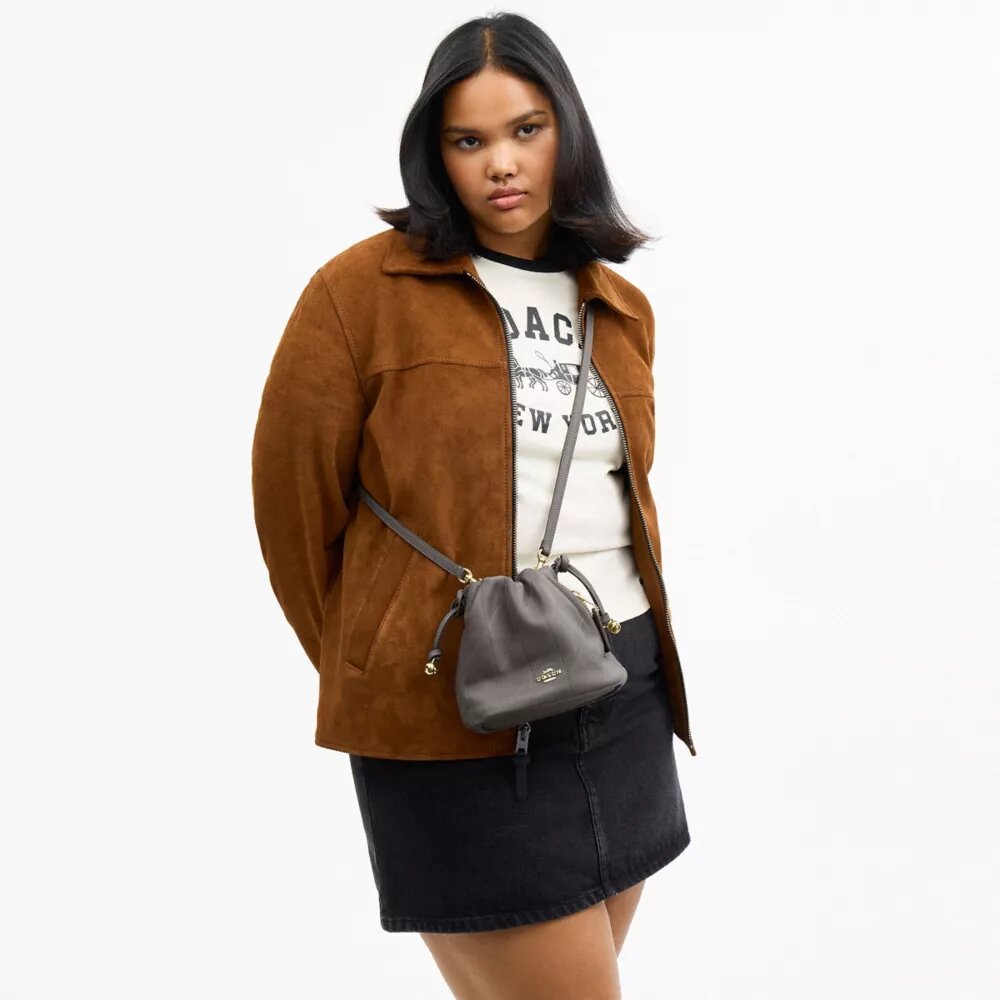 Geantă mini Faye cu șnur și matlasare
