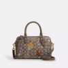 Geantă tip satchel Rowan din jacquard semnătura cu broderie florală