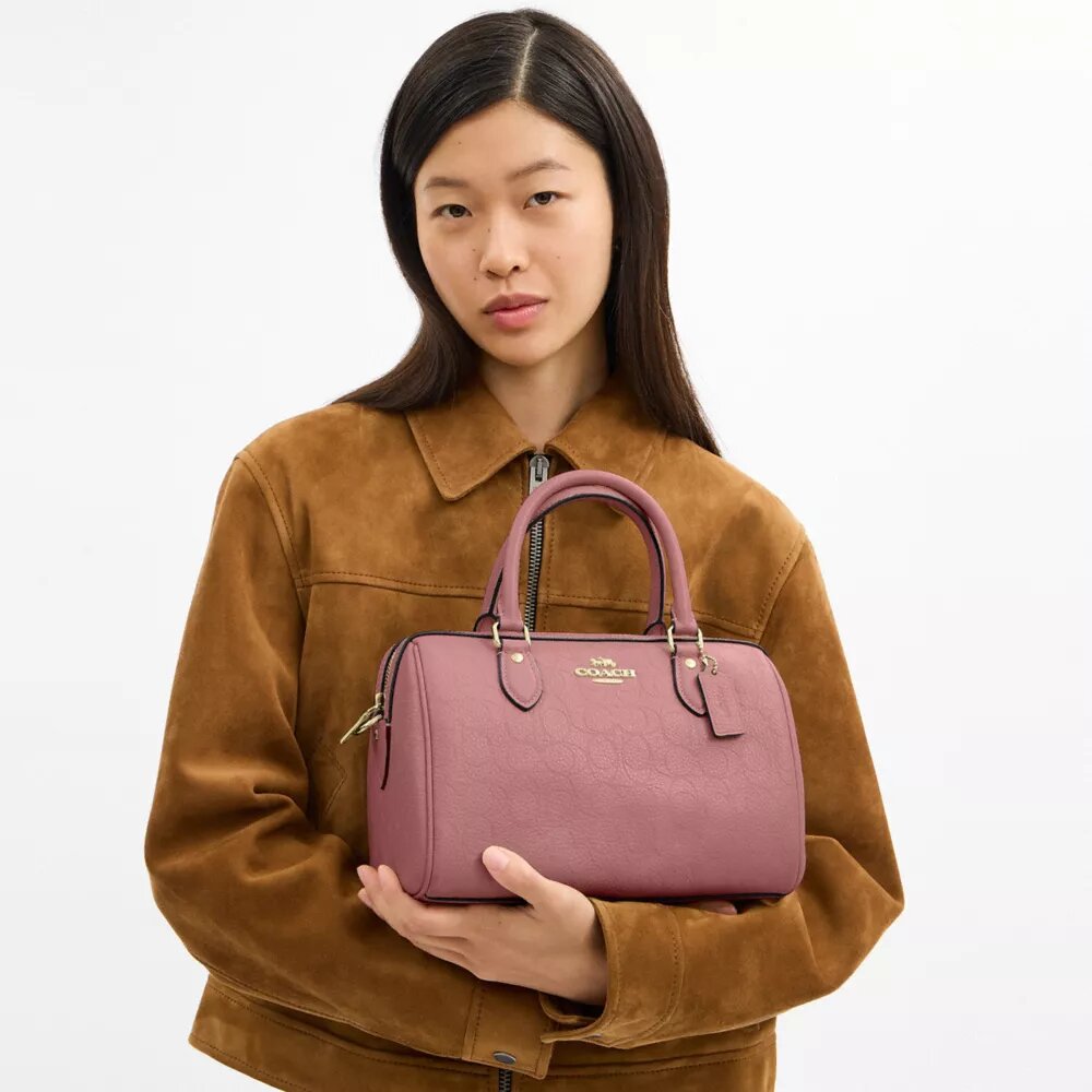 Geantă tip satchel Rowan din piele semnătură