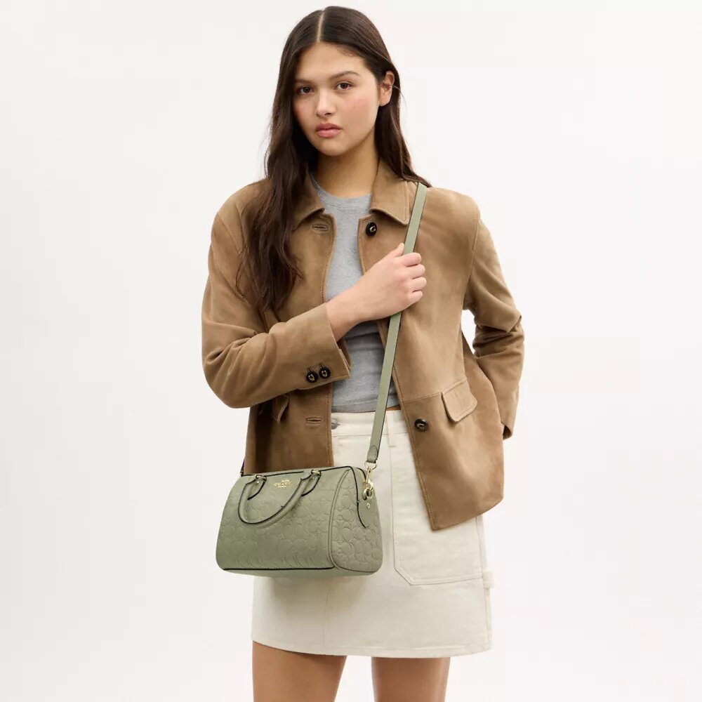Geantă tip satchel Rowan din piele semnătură