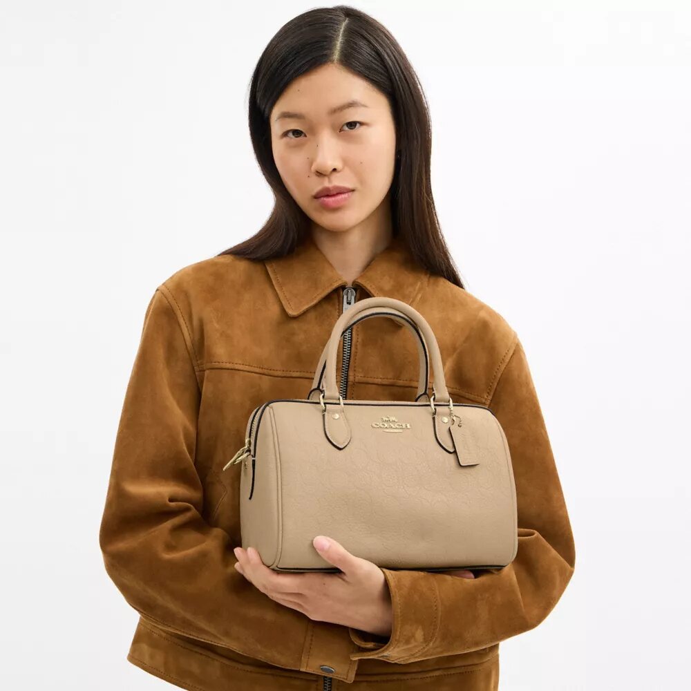 Geantă tip satchel Rowan din piele semnătură