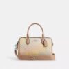 Geantă tip satchel Rowan din pânză Rainbow Signature Canvas