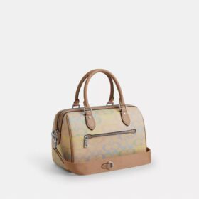 Geantă tip satchel Rowan din pânză Rainbow Signature Canvas
