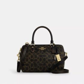 Geantă tip satchel Rowan din pânză Signature Canvas cu pandantive pentru genți