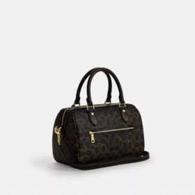 Geantă tip satchel Rowan din pânză Signature Canvas cu pandantive pentru genți