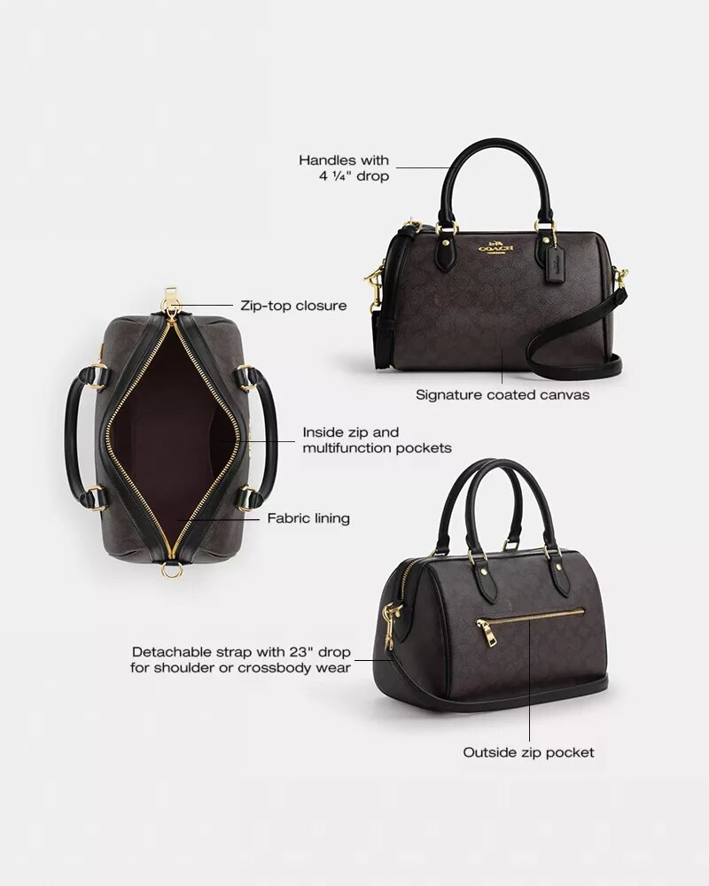 Geantă tip satchel Rowan din Signature Canvas