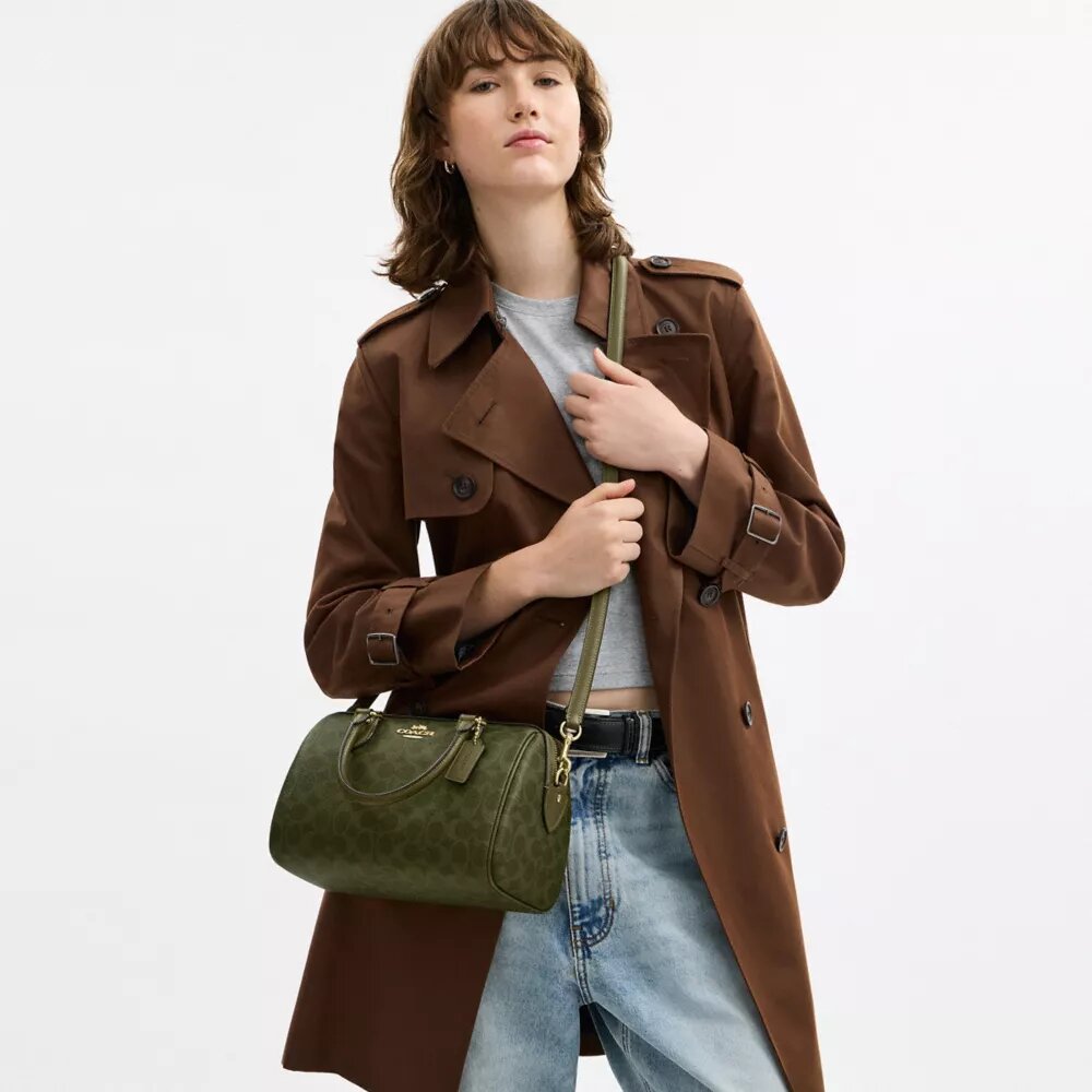 Geantă tip satchel Rowan din Signature Canvas