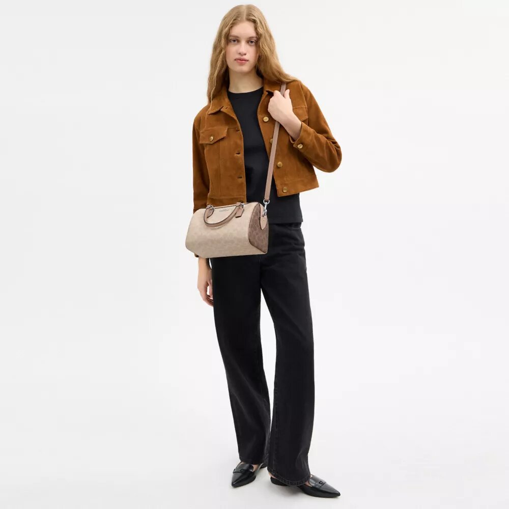 Geantă tip satchel Rowan din Signature Canvas