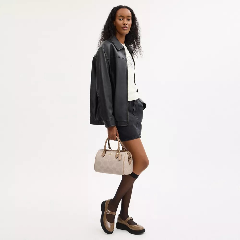 Geantă tip satchel Rowan din Signature Canvas