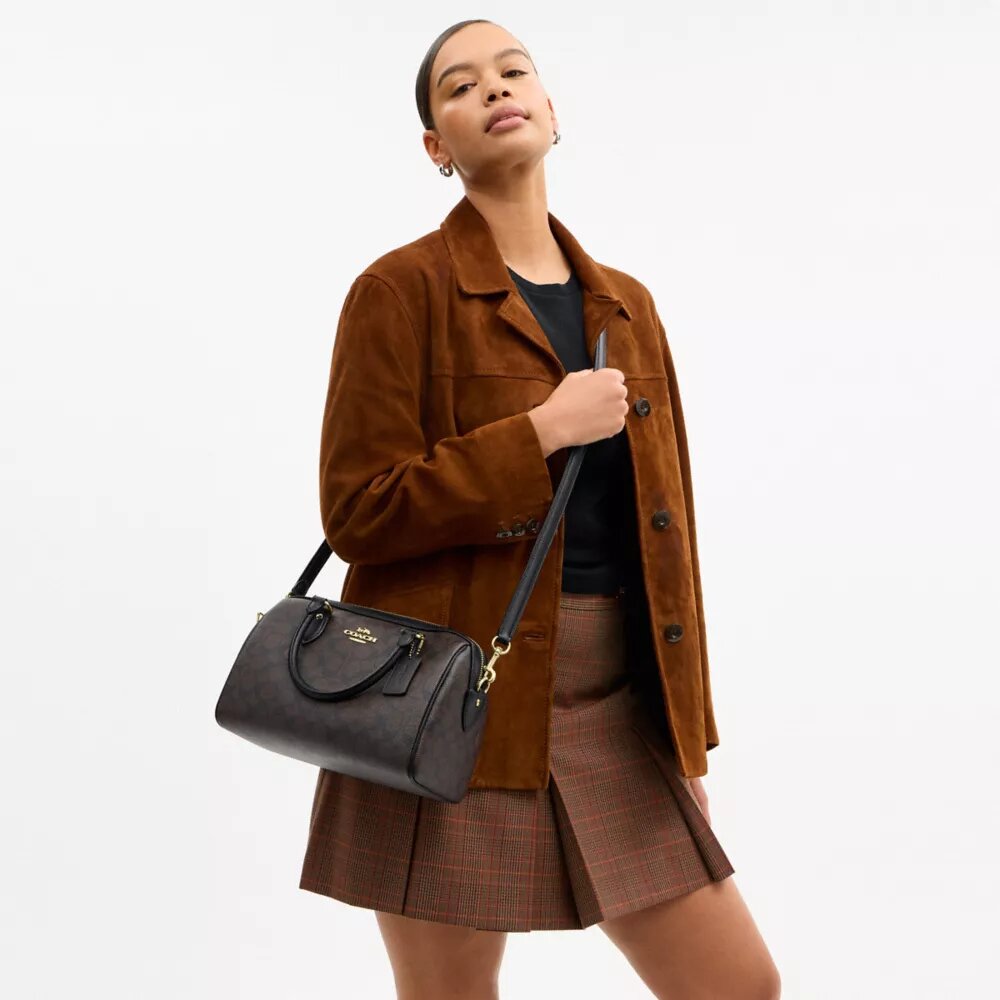 Geantă tip satchel Rowan din Signature Canvas