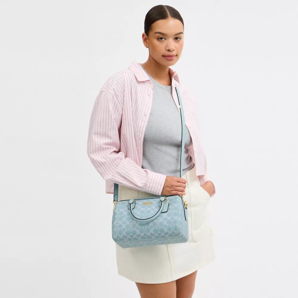 Geantă tip satchel Rowan din Signature Canvas
