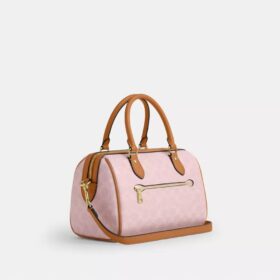Geantă tip satchel Rowan din Signature Canvas cu pandantive
