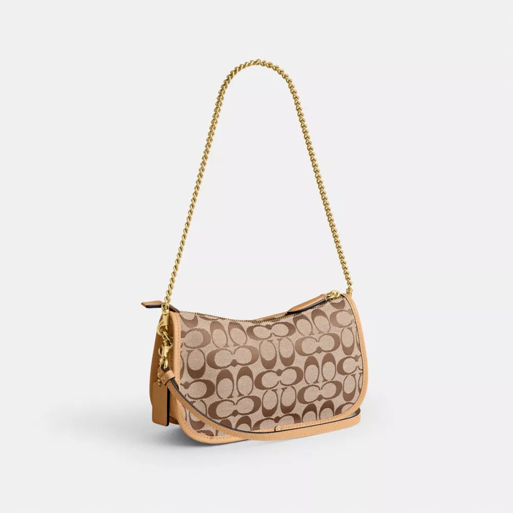 Geantă Waverly Turnlock cu două încuietori, din țesătură jacquard semnată