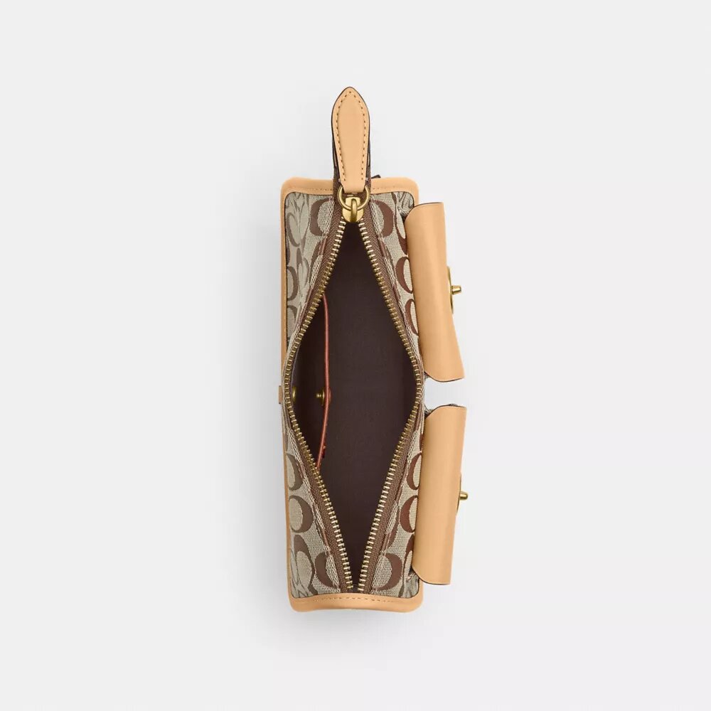 Geantă Waverly Turnlock cu două încuietori, din țesătură jacquard semnată