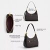 Geanta Hobo Teri din Signature Canvas