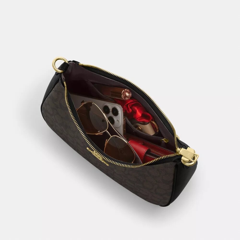 Geanta Hobo Teri din Signature Canvas