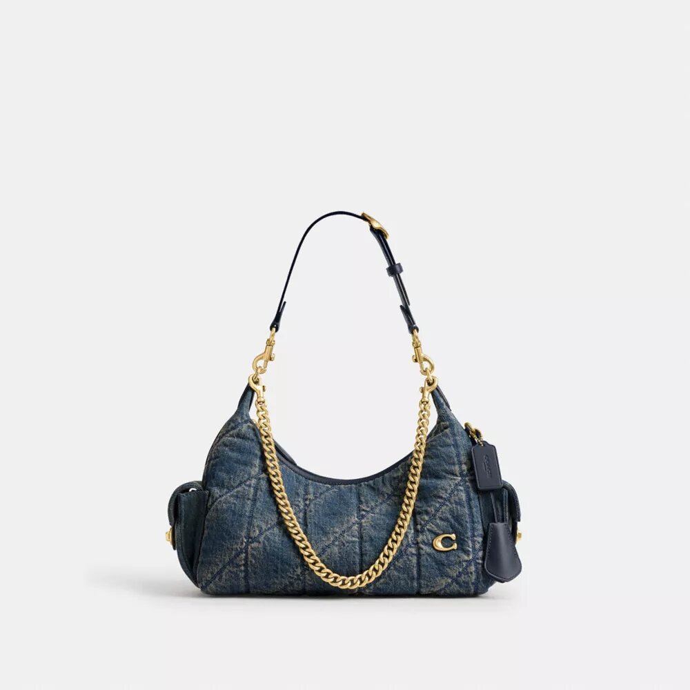 Geanta Pocket Juliet 30 din denim de bumbac regenerabil cu matlasare