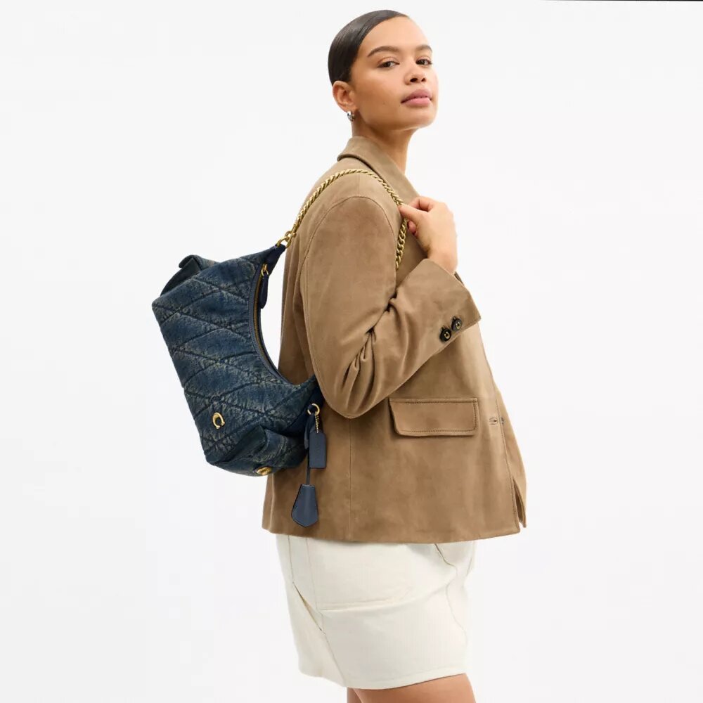 Geanta Pocket Juliet 30 din denim de bumbac regenerabil cu matlasare