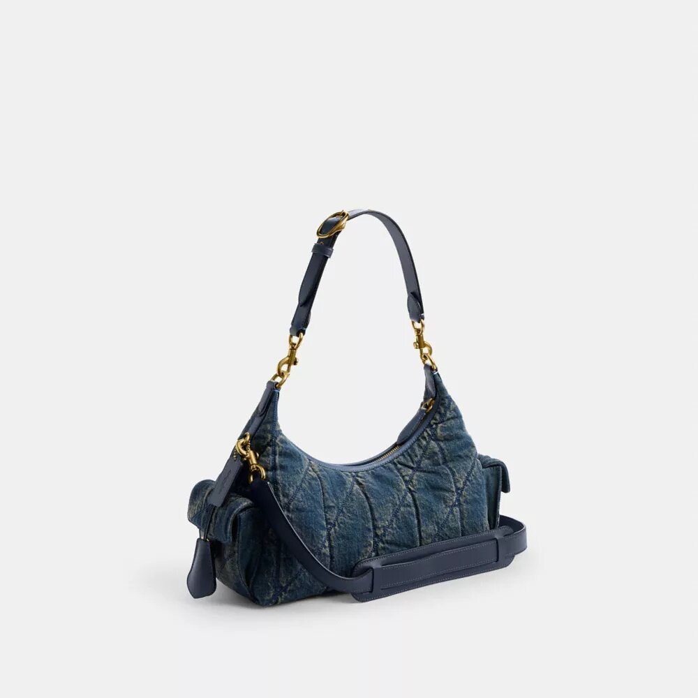 Geanta Pocket Juliet 30 din denim de bumbac regenerabil cu matlasare
