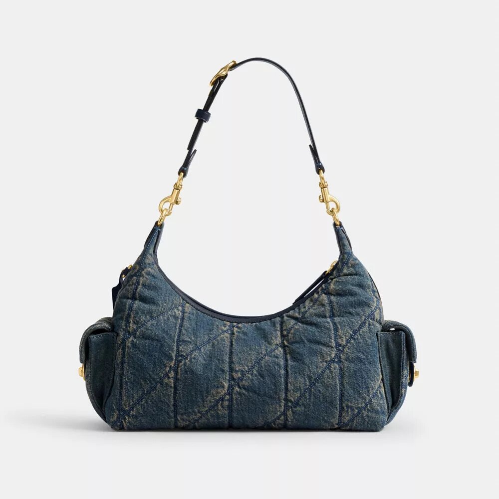 Geanta Pocket Juliet 30 din denim de bumbac regenerabil cu matlasare
