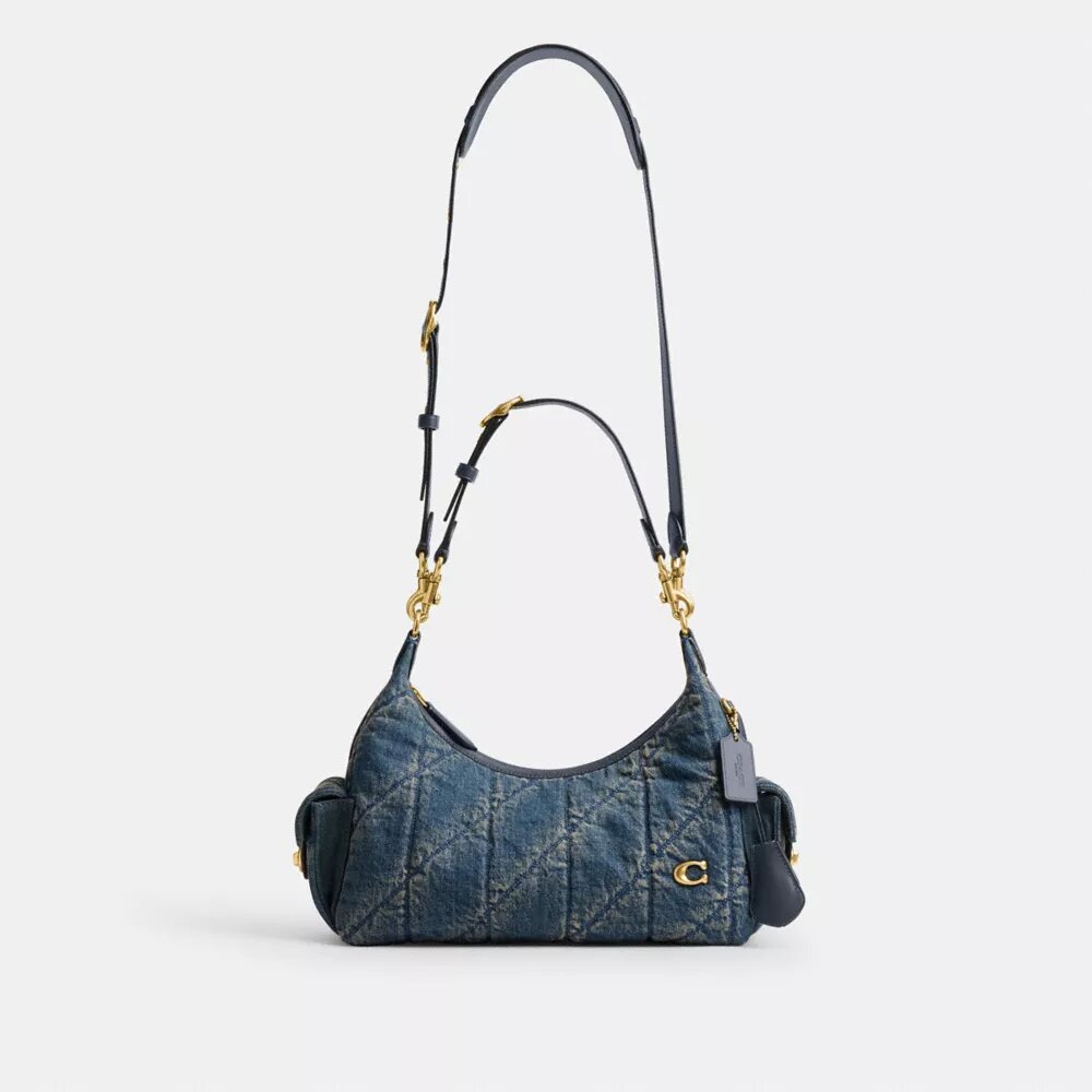 Geanta Pocket Juliet 30 din denim de bumbac regenerabil cu matlasare