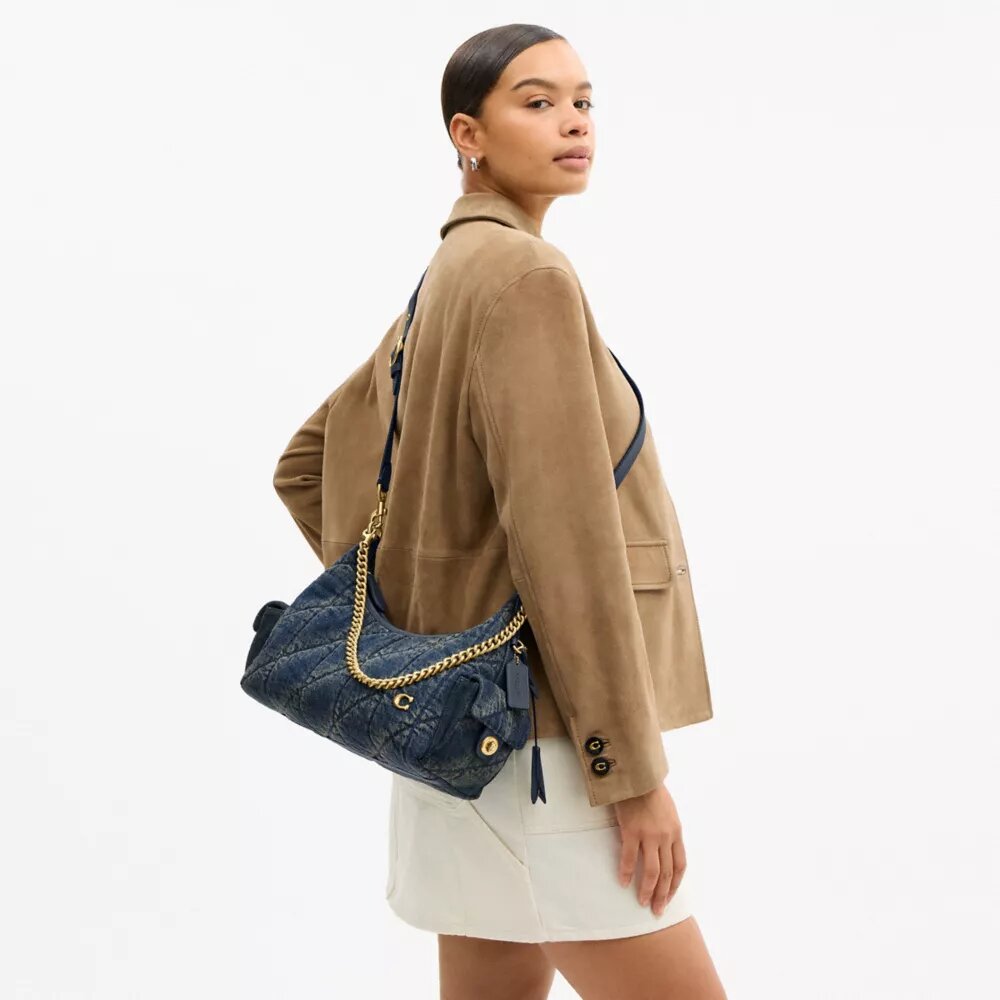 Geanta Pocket Juliet 30 din denim de bumbac regenerabil cu matlasare